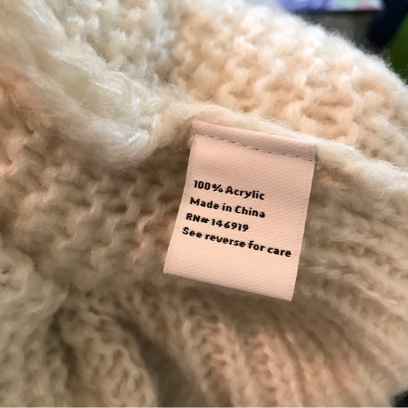 Nine West Cardigan Sweater White Cream Cable Knit Open Front Pockets Medium - Picture 12 of 13